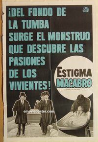 b315 CURSE OF THE LIVING CORPSE Argentinean movie poster '64 Waren