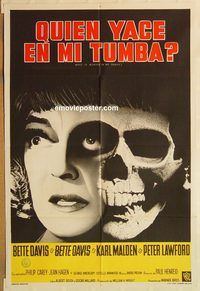 b318 DEAD RINGER Argentinean movie poster '64 Bette Davis, Malden