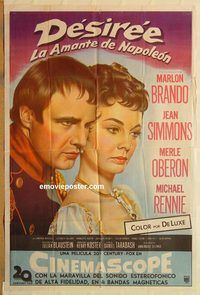 b321 DESIREE Argentinean movie poster '54 Marlon Brando,Jean Simmons