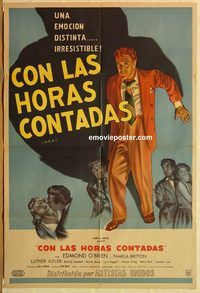b325 DOA Argentinean movie poster '50 O'Brien, classic film noir