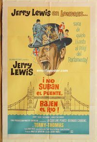b328 DON'T RAISE THE BRIDGE, LOWER THE RIVER Argentinean movie poster '68