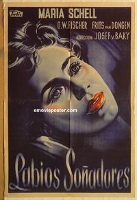 b329 DREAMING LIPS Argentinean movie poster '53 Maria Schell