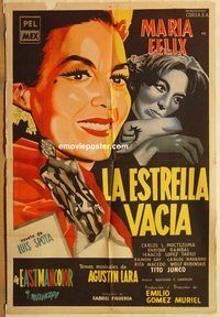 b335 EMPTY STAR Argentinean movie poster '60 Maria Felix, Junco