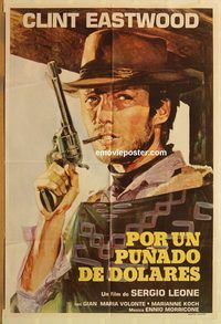 b341 FISTFUL OF DOLLARS Argentinean movie poster R70s Clint Eastwood