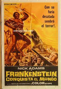 b343 FRANKENSTEIN CONQUERS THE WORLD Argentinean movie poster '66 Toho