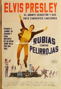 b346 FRANKIE & JOHNNY Argentinean movie poster '66 Elvis Presley