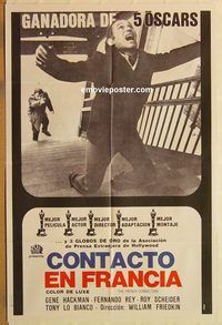 b347 FRENCH CONNECTION Argentinean movie poster '71 Hackman, Scheider
