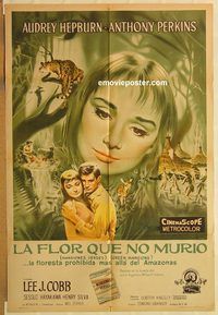 b360 GREEN MANSIONS Argentinean movie poster '59 Audrey Hepburn