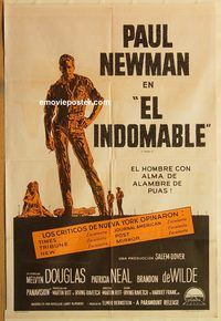 b369 HUD Argentinean movie poster '63 Paul Newman, Melvyn Douglas