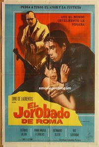b371 HUNCHBACK OF ROME Argentinean movie poster '60 Carlo Lizzani