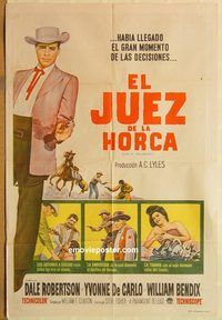 b393 LAW OF THE LAWLESS Argentinean movie poster '64 Dale Robertson