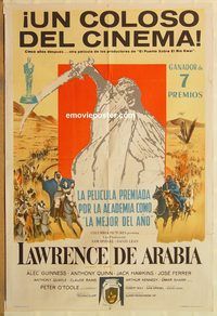 b394 LAWRENCE OF ARABIA Argentinean movie poster '62 O'Toole classic!