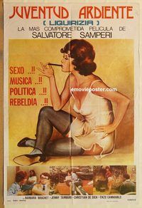 b400 LIQUIRIZIA Argentinean movie poster '79 sexy Barbara Bouchet!