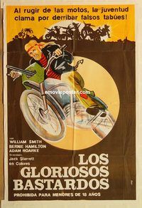 b403 LOSERS Argentinean movie poster '70 crazy motorcycle gang!
