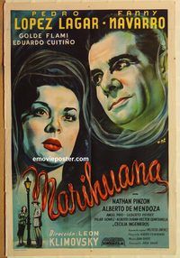 b413 MARIHUANA Argentinean movie poster '50 tobacco of the devil!