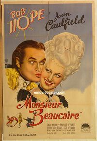 b417 MONSIEUR BEAUCAIRE Argentinean movie poster '46 Hope, Caulfield