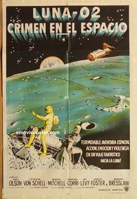 b418 MOON ZERO TWO Argentinean movie poster '69 Olson, von Schell