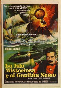 b422 MYSTERIOUS ISLAND OF CAPTAIN NEMO Argentinean movie poster '74