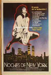b423 NEW YORK NIGHTS #1 Argentinean movie poster '84 cool sexy image!