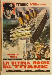 b427 NIGHT TO REMEMBER Argentinean movie poster '58 Titanic, More
