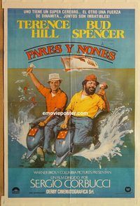 b432 ODDS & EVENS Argentinean movie poster '78 Terence Hill, Spencer