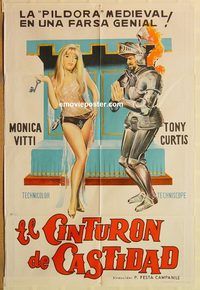 b435 ON MY WAY TO THE CRUSADES Argentinean movie poster '69 Curtis