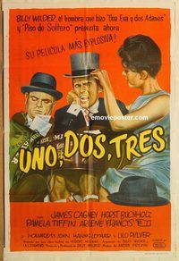 b438 ONE TWO THREE Argentinean movie poster '62 Billy Wilder