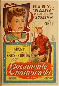 b440 OVER 21 Argentinean movie poster '45 Irene Dunne, Alexander Knox
