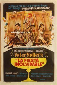 b443 PARTY Argentinean movie poster '68 Peter Sellers, Blake Edwards