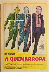 b449 POINT BLANK Argentinean movie poster '67 Lee Marvin, Dickinson