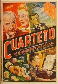 b454 QUARTET Argentinean movie poster '49 Venturi artwork!