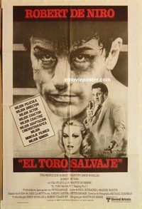 b456 RAGING BULL Argentinean movie poster '80 Robert De Niro, Pesci