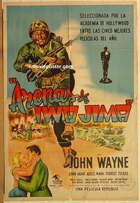 b468 SANDS OF IWO JIMA Argentinean movie poster '50 John Wayne