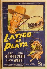 b477 SILVER WHIP Argentinean movie poster '53 Dale Robertson