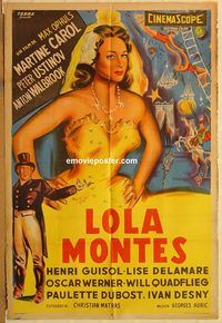 b479 SINS OF LOLA MONTES Argentinean movie poster '59 Ophuls, Carol