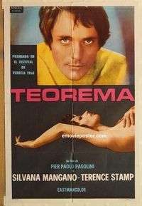 b514 TEOREMA Argentinean movie poster '68 Pasolini, Terence Stamp