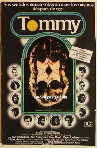 b522 TOMMY Argentinean movie poster '75 The Who, Roger Daltrey