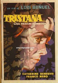 b525 TRISTANA Argentinean movie poster '70 Bunuel, really cool art!