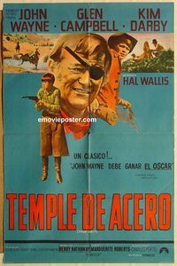 b527 TRUE GRIT Argentinean movie poster '69 John Wayne, Kim Darby