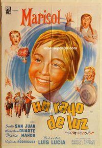 b529 UN RAYO DE LUZ Argentinean movie poster '60 Marisol, Sanjuan