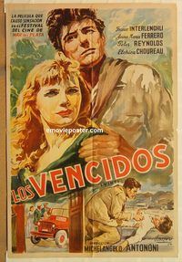 b536 VANQUISHED Argentinean movie poster '53 Venturi artwork!