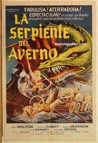 b537 VIKING WOMEN & THE SEA SERPENT Argentinean movie poster '58 AIP