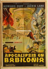 b541 WAR GODS OF BABYLON Argentinean movie poster '62 Howard Duff