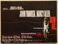 b127 BLOW OUT British quad movie poster '81 John Travolta, De Palma