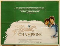 b133 CHAMPIONS British quad movie poster '83 horse racing!