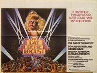 b140 DAY OF THE LOCUST British quad movie poster '75 Donald Sutherland