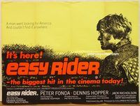 b153 EASY RIDER British quad movie poster '69 Peter Fonda, Hopper