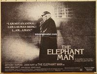 b154 ELEPHANT MAN British quad movie poster '80 Anthony Hopkins