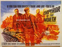 b156 EMPEROR OF THE NORTH POLE British quad movie poster '73 Marvin