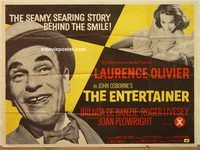 b158 ENTERTAINER British quad movie poster '60 Laurence Olivier